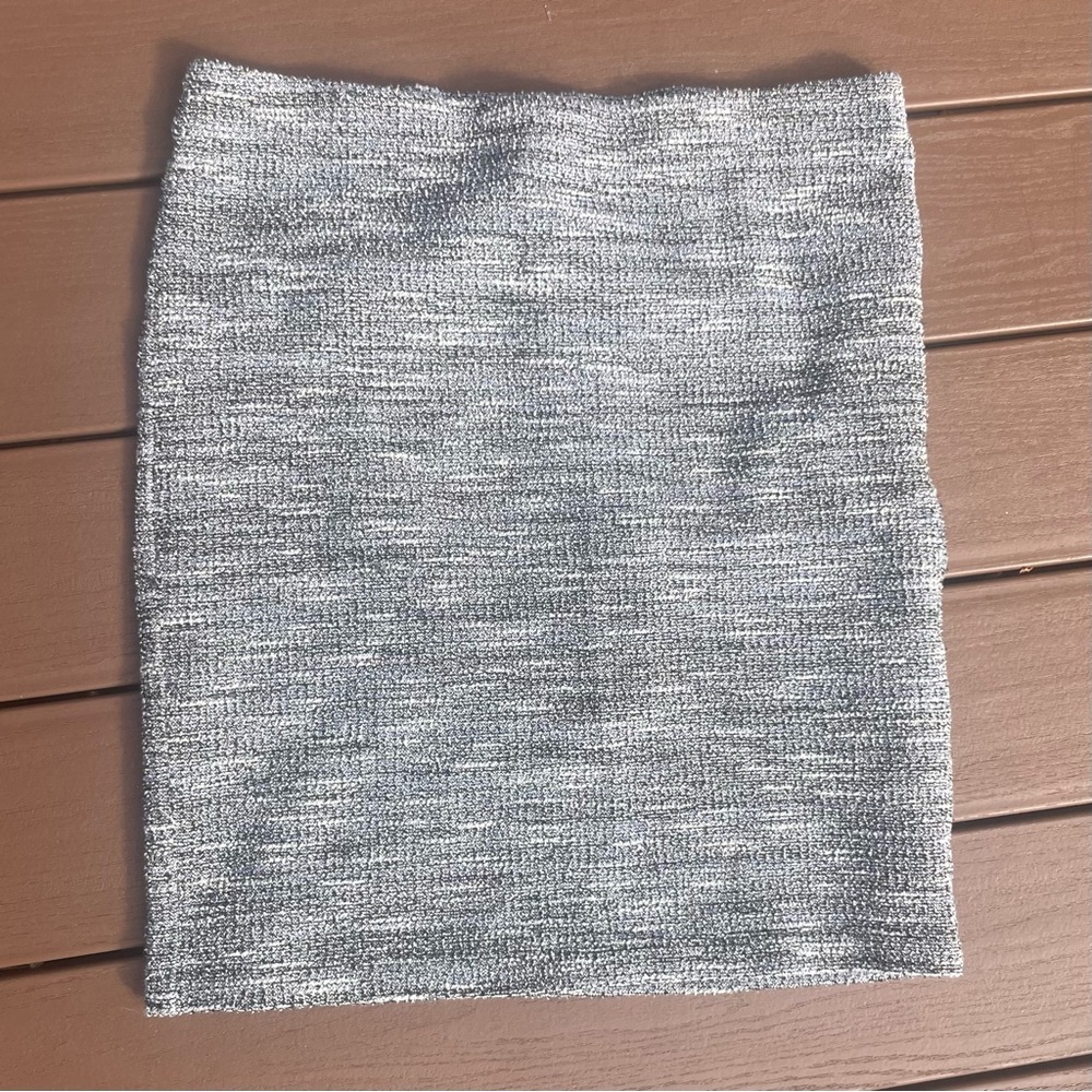 LOFT Pencil Skirt Heathered Gray Tweed Medium Business Casual Office